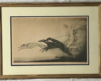 Louis Icart, Speed I, Framed Lithograph, Early 20th Century