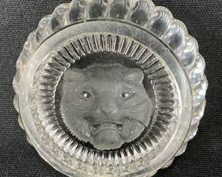 Baccarat Art Glass Paperweight with Big Cat Motif