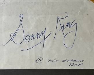 Musical Star Autographs Including Frank Sinatra