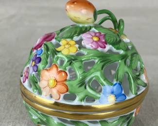 Herend Reticulated Covered Box