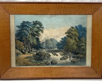 Fanny Palmer, The Trout Stream, Lithograph, 1862