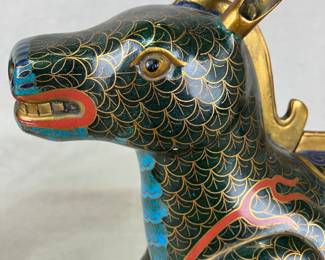 Pair of Chinese Cloisonné Horses