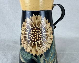 Toleware Style Sunflower Pitcher