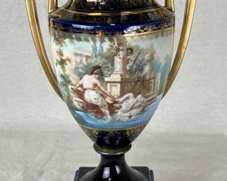 Rudolstadt Hand-Painted Porcelain Urn, Germany
