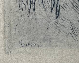 Pierre-Auguste Renoir Etching, “Le Chapeau Epingle” (Pinning the Hat), 1897