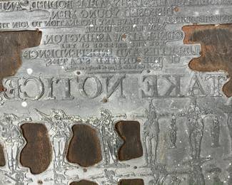 “Take Notice” Military Printing Relief Block