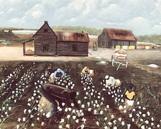Elijah Signed Black Americana Harvesting Print