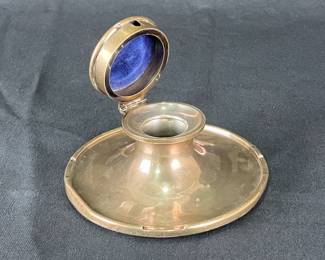 English Sterling Silver Inkwell