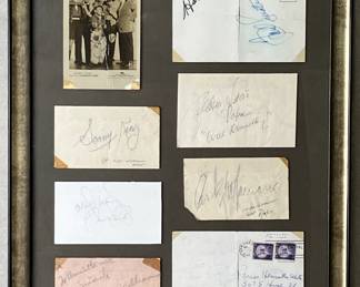 Musical Star Autographs Including Frank Sinatra