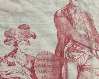 Apotheosis of Benjamin Franklin and George Washington Textile
