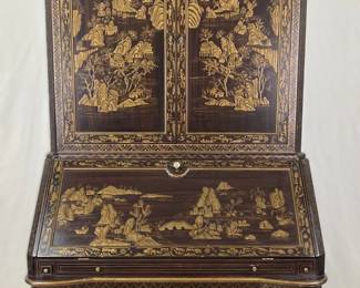 Large Chinoiserie Desk and Cabinet (Closed)