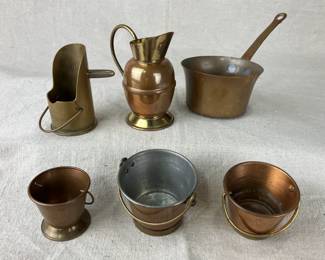 Six Piece Copper and Brass Assortment