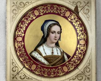 Large Royal Vienna Portrait Plaque of Lady Jane Grey by Dressel