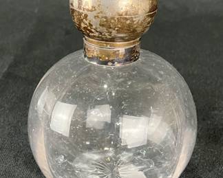 Perfume Bottle with Sterling Silver Top