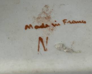 French Nevers Painted Porcelain Napoleon Inkwell