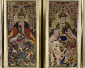 Pair of Chinese Sino-Tibetan Style Paintings
