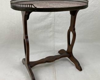 French Oval Marble Top Table