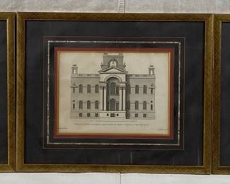 Three Hulsbergh Architectural Engravings