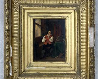 Albertus Brondgeest Muscian Oil Painting