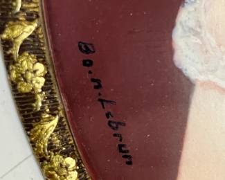 Painted Portrait Miniature Signed Lebrun