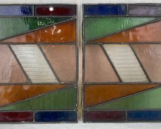 Pair of Stained Glass Suncatchers