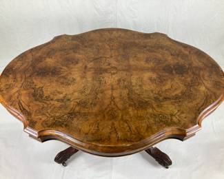 19th Century Burlwood Tilt-Top Table