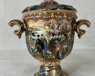 Japanese Satsuma Covered Jar