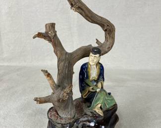 Chinese Mudman Scholar Sculpture