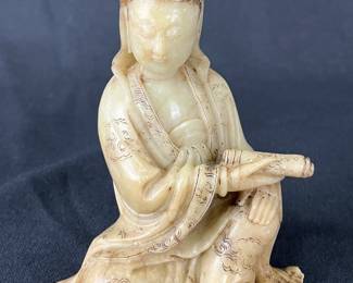 Chinese Carved Stone Buddhist Figurine