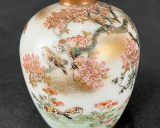 Painted Satsuma Porcelain Vase