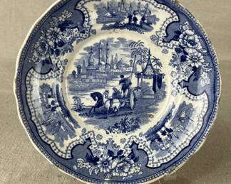 Flow Blue and Transferware Plates