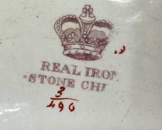 English Ironstone Platter with Floral Motif
