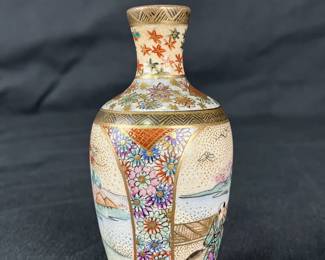 Japanese Satsuma Vase with Figural Motifs
