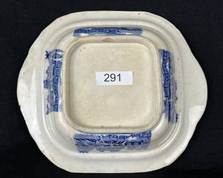 English Blue Willow Covered Dish