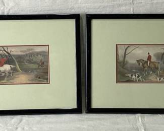 Pair of Equestrian Hunting-Themed Lithographs