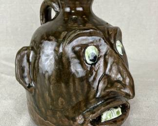Jessie Meaders Stoneware Face Jug, 2005