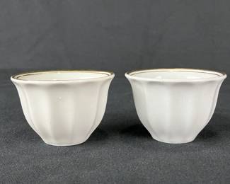Porcelain Grouping with Blue and White Invalid Feeder Cup