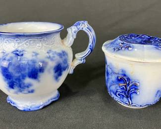 Two Flow Blue Pieces