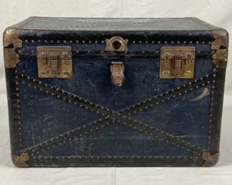 Blue Trunk with Black Leather Trim