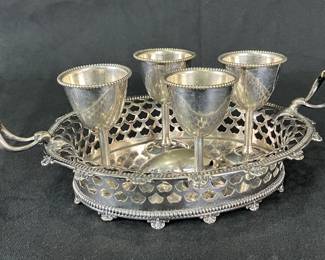 Silverplate Egg Cup Cruet
