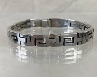 Sterling Silver Greek Key Bracelet