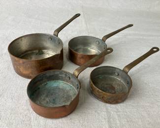 Set of Four Douro Copper Measuring Cups