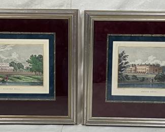 W. Faithorn Engravings, Bishton Hall and Denton House