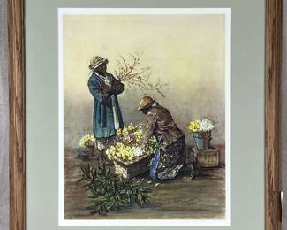 Elizabeth O'Neill Verner "Flower Ladies" Color Lithograph