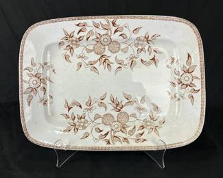 Brown Transferware Platter