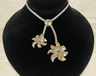 John Hardy Sterling Silver and 18K Gold “Jasmine” Lavalier Necklace