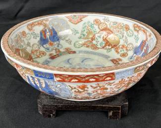 Imari Hand-Painted Porcelain Bowl