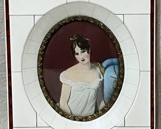 Painted Portrait Miniature Signed Lebrun