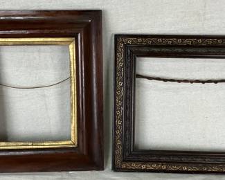 Pair of Early Carved Wood Frames