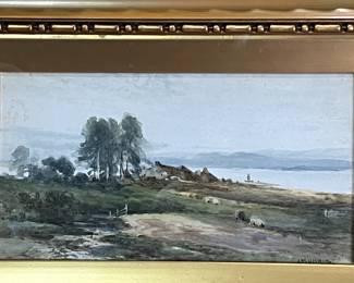 Pair of J. Morris Landscape Watercolor Paintings